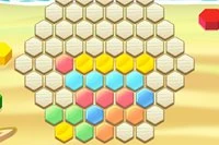 Puzzle with hex shapes and complete lines in this 1010 game