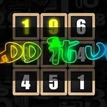 Farebný nápis „ADD IT UP“ na tmavom pozadí s deviatimi číselnými dlaždicami v troch radoch