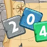 Farebné bloky s číslami 2, 0, 4 a 8 na pozadí mapy a kompasu