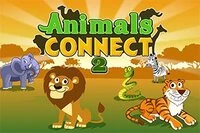 Mahjong Connect game with funny Animals