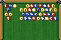 Bubble shooter game with Billiard balls