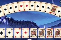 Move all cards from the arc to the foundation piles at the bottom