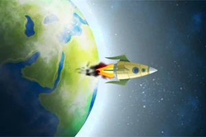 Raketa vylietajúca z povrchu Zeme do vesmíru