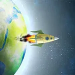 Raketa vylietajúca z povrchu Zeme do vesmíru