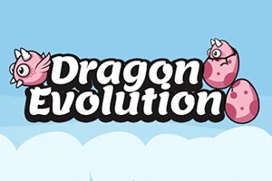 Nadpis Dragon Evolution na modrom pozadí s kreslenými ružovými drakmi a vajíčkami