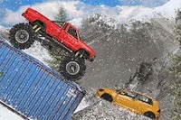 Play the monster truck driving game Hard Wheels Winter edition