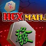 Hexagónové dlaždice s čínskymi symbolmi na farebnom pozadí s nápisom Hex Mahjong