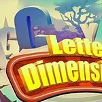 Farebné 3D písmená na farebnom pozadí s nápisom Letter Dimensions