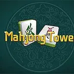 Zelené pozadie s dvoma mahjongovými kameňmi a nápisom Mahjong Tower