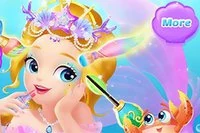 The lovely princess likes beautiful clothes and beautiful make-up