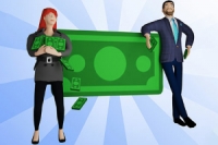 Rich Couple Run is a very simple yet addicting puzzle game for kids!