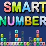 Farebný nápis SMART NUMBERS nad rôznofarebnými číslovanými blokmi rôznych veľkostí na tmavomodrom pozadí