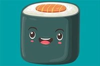 Cute little sushi rush through the restaurant