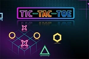 Neónové geometrické tvary vrátane krížikov, kruhov, trojuholníkov a šesťuholníkov na tmavom pozadí