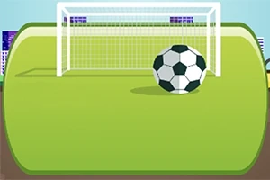 Futbalová lopta pred bránkou na zelenom ihrisku